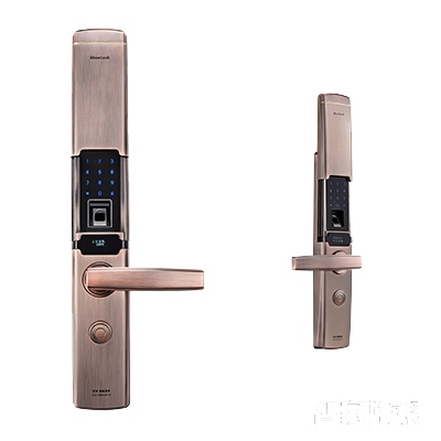 施肯洛克韵系列指纹锁/密码锁、滑盖、红古铜、锌合金面板S-1787