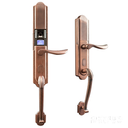 施肯洛克指纹锁/密码锁、滑盖、红古铜、锌合金面板S-1187K