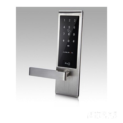 龙兄弟有源电子锁智能刷卡锁密码锁直板银色A2809主图
