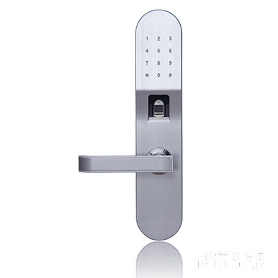 普泰升指纹锁密码锁直板银色锌合金材质A8-188主图