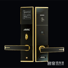 佳因特智能锁酒店锁GY9017金色防火锁体、读卡识别