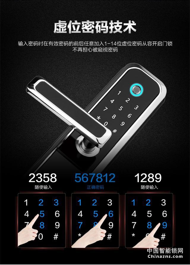 百思易智能门锁S9188NS 五种开锁方式