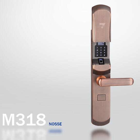 诺士智能锁 智能指纹锁 防盗门滑盖密码锁M318