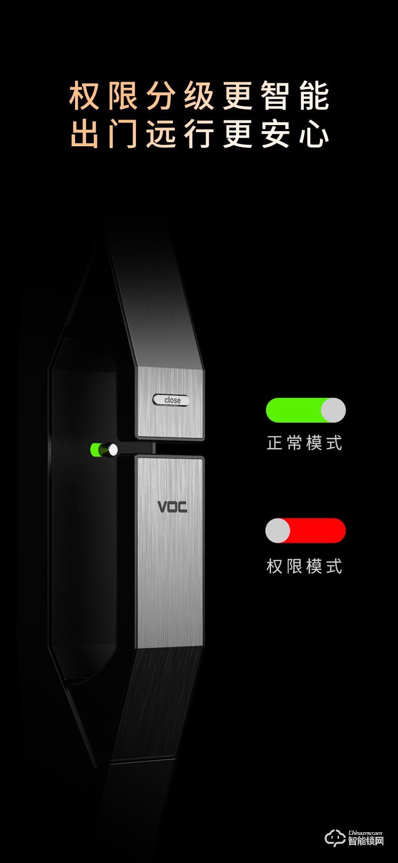 VOC智能锁 T9大门锁磁卡推拉式智能锁
