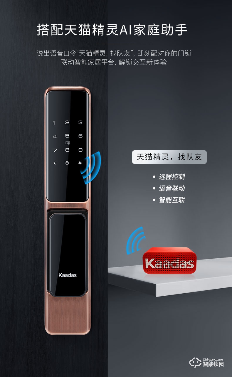 凯迪仕智能锁 K200屏下指纹远程智控智能锁
