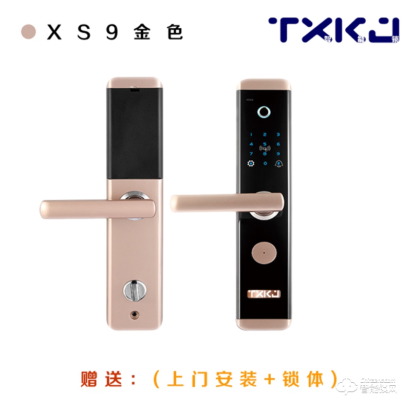 拓西智能锁 XS9家用防盗门指纹锁电子门锁
