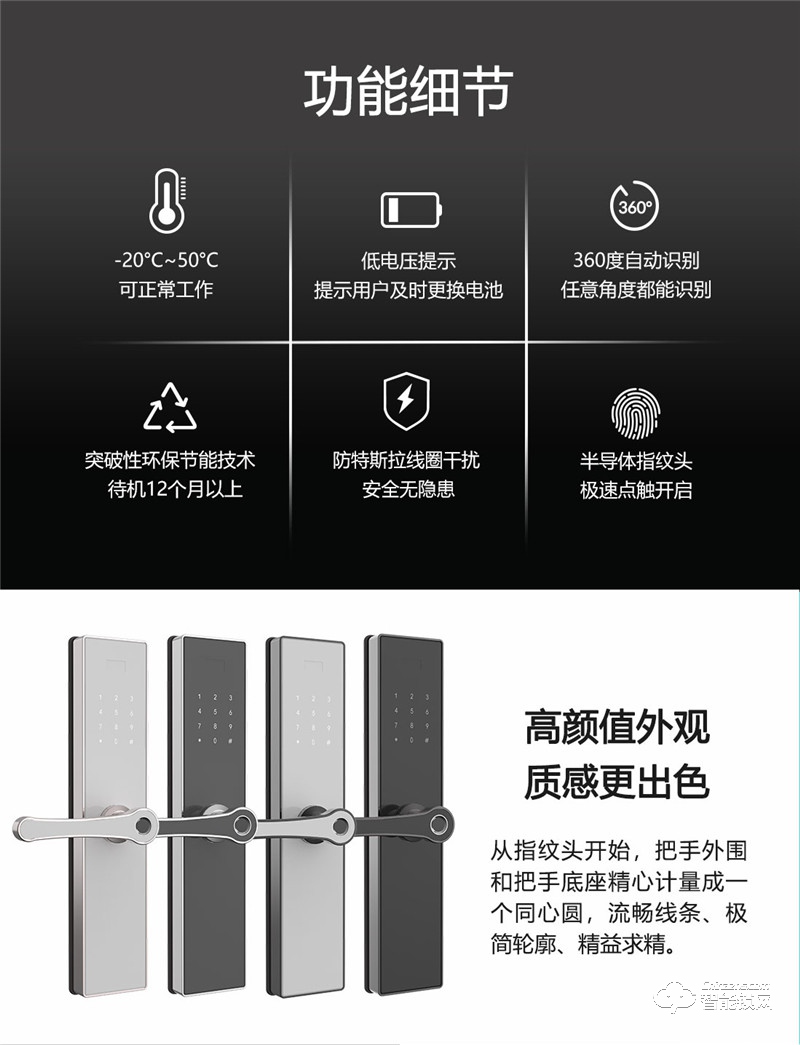 凯奇普智能锁 E1703全自动防盗门智能锁电子锁 (1).jpg
