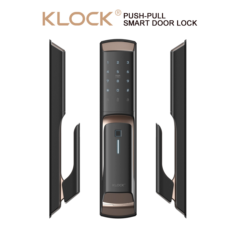 KLOCK智能锁 一诺KLOCK500全自动推拉式指纹锁