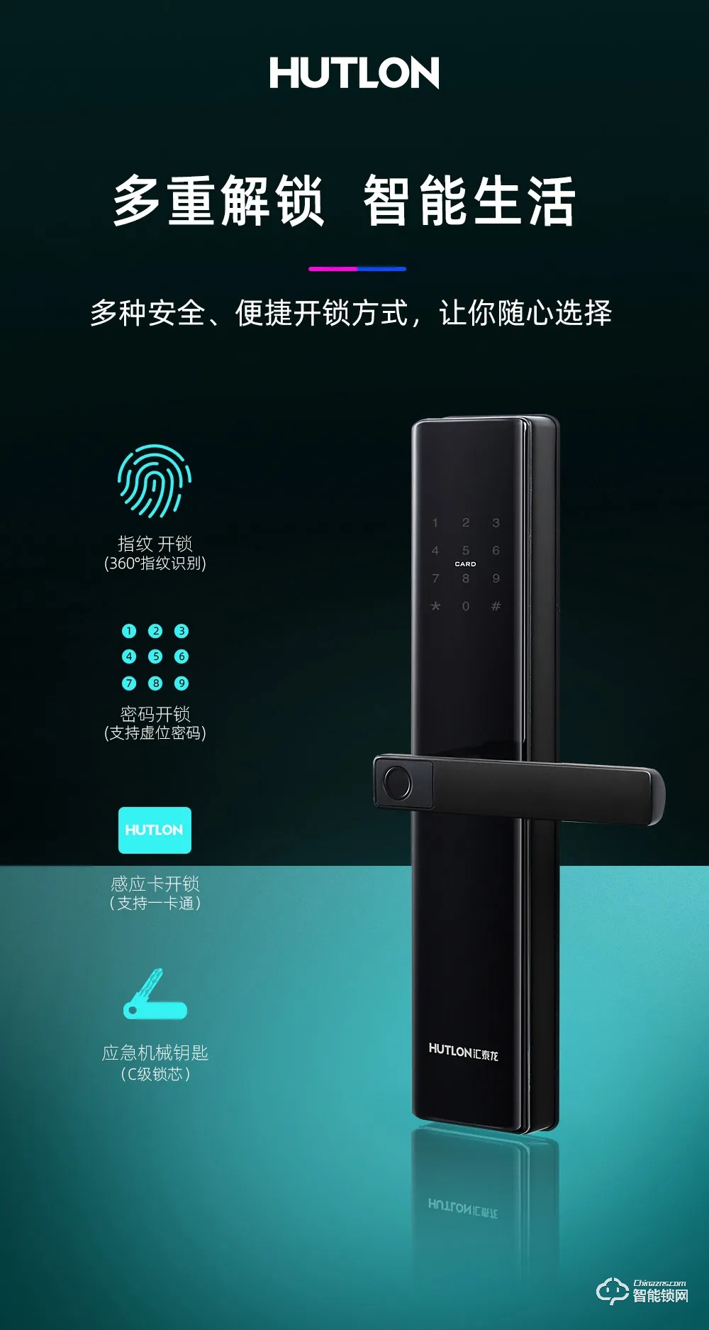 上新 | 汇泰龙A100智能锁，一步开启减法生活！.jpg