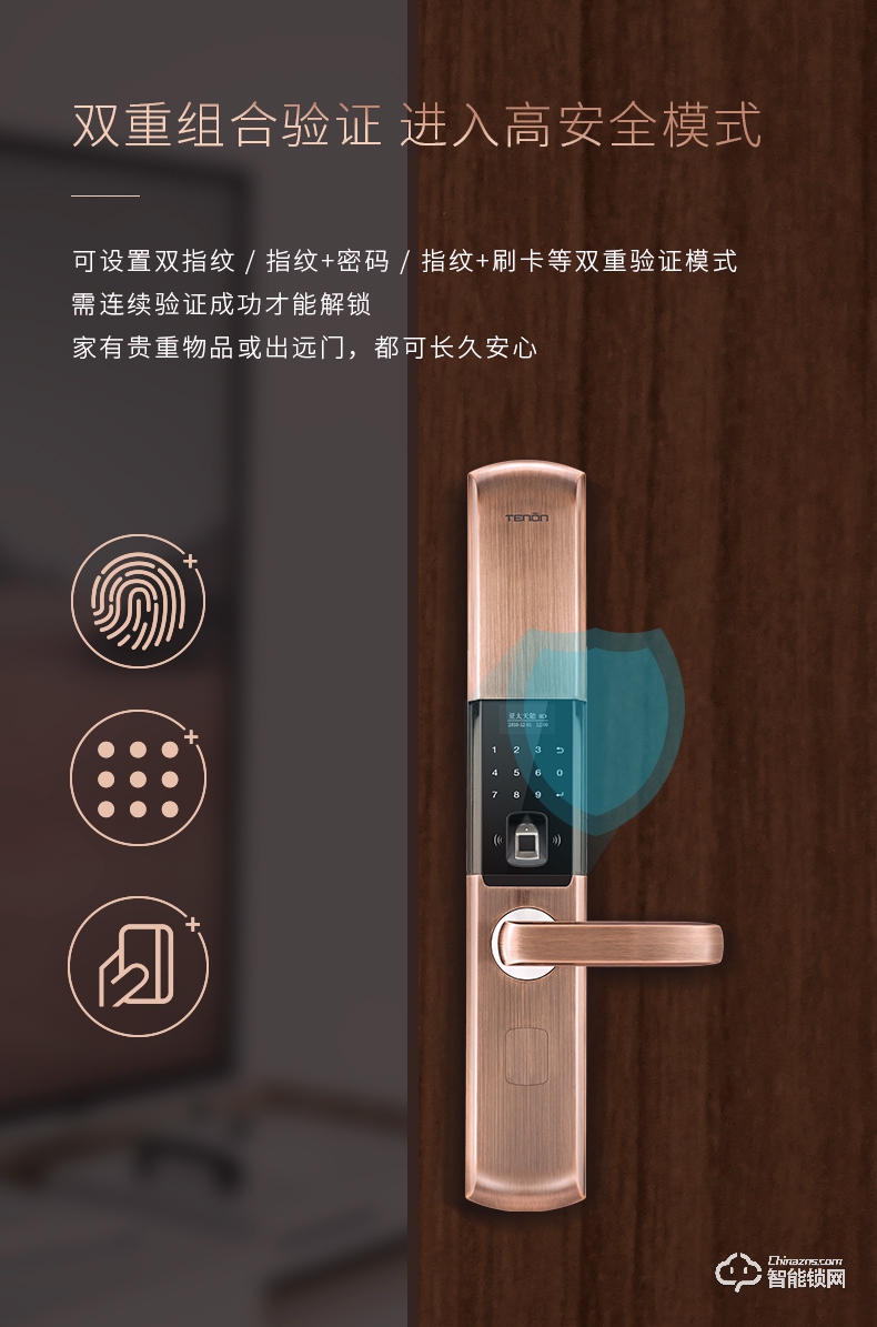 亚太天能智能锁 T109家用防盗门指纹密码锁 .jpg