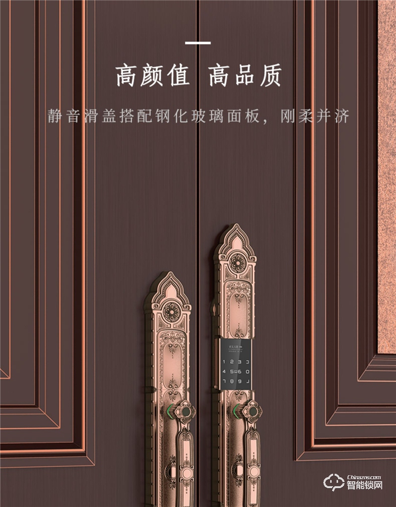 亚太天能智能锁 F8欧式古典别墅豪宅智能门锁.jpg