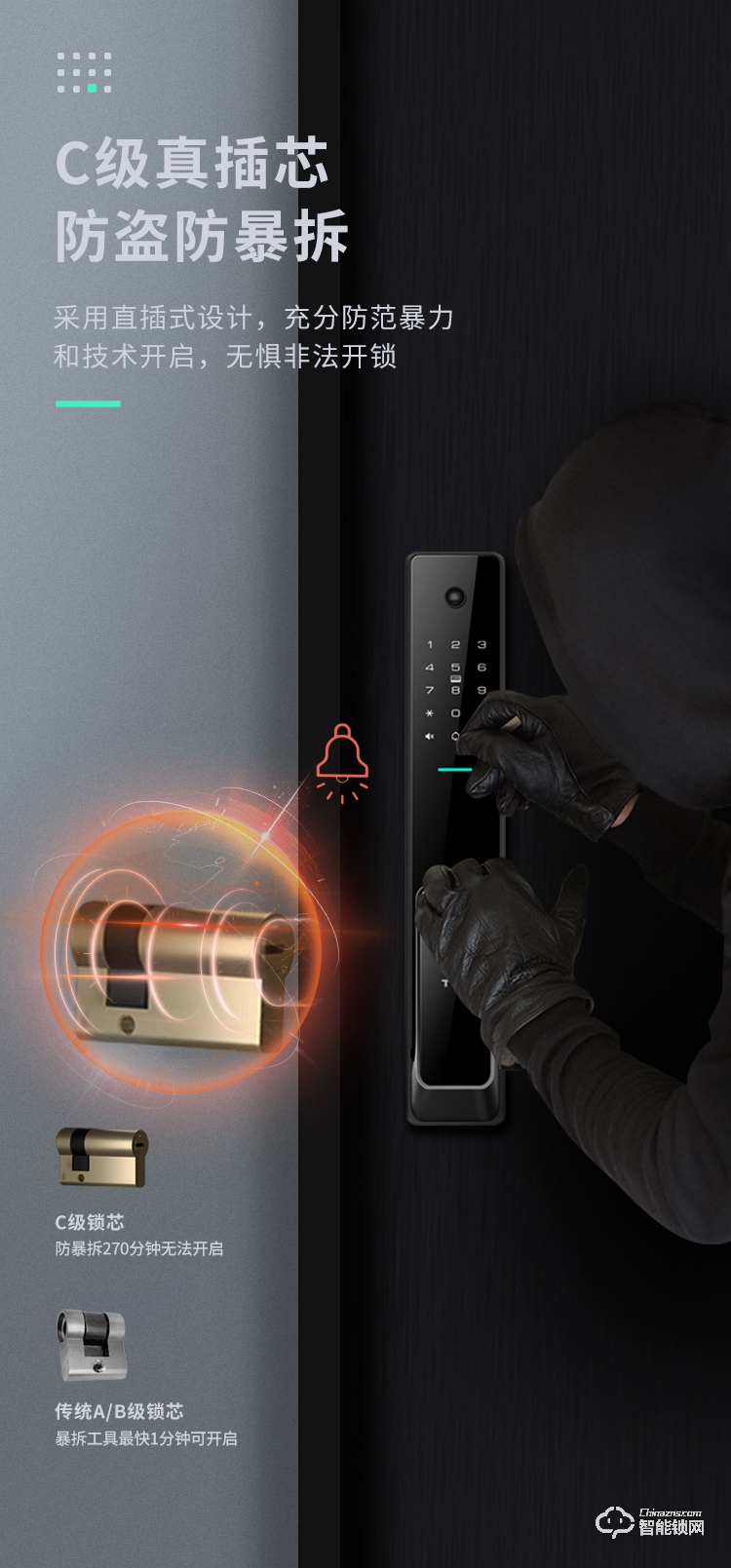 TCL智能锁 K7Q家用防盗门全自动智能锁密码锁.jpg
