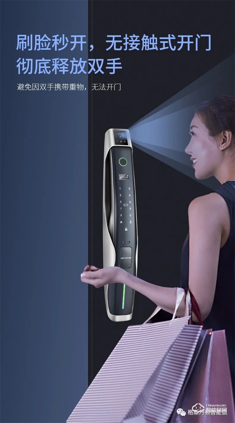 格斯丹顿智能锁F6Pro  3D人脸视频智能锁