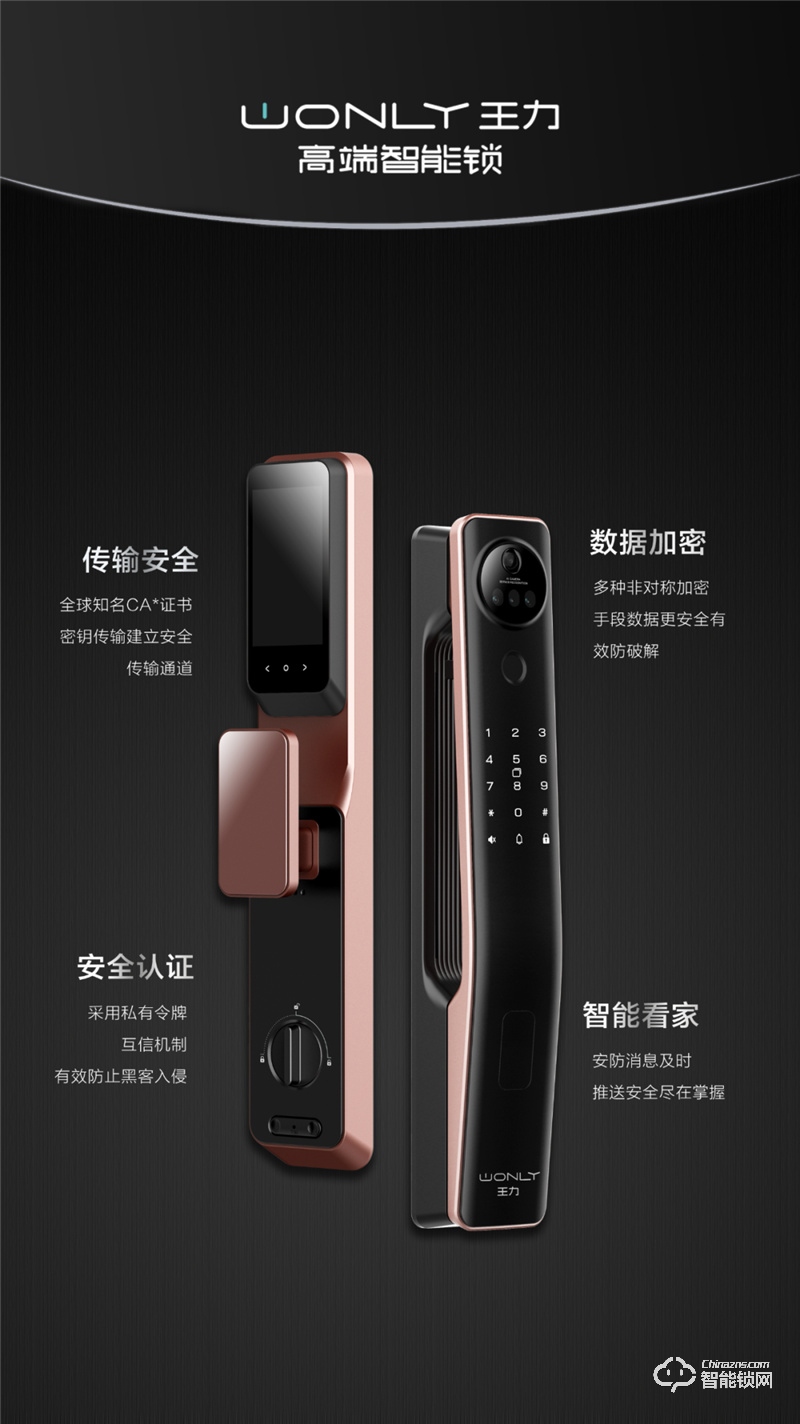 王力S950智能锁 人脸可视对讲智能锁